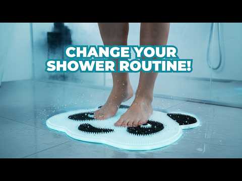 Best Shower Foot Scrubber Mat | Anti-Slip 54 Suction Cups | TPR Dual Bristles | 35×40cm YouTube Video