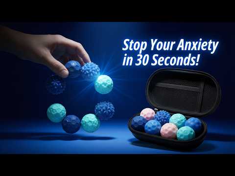 Magnetic Silicone Fidget Balls for Adults | 4 Sensory Textures | Silent Stress Relief Toy | 4 or 8 Ball Set with EVA Case YouTube Video