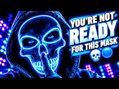 LED Halloween Mask – EL Wire Neon Glow, 3 Light Modes, Battery Powered, 10 Colors for Parties & Festivals YouTube Video