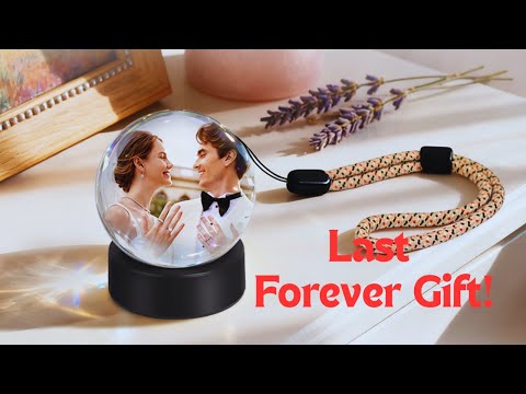 3D Video Electronic Ball Glass Lamp Spherical Pixel Display 2.7inchs Screen 4GB Videos Player For Gift YouTube Video