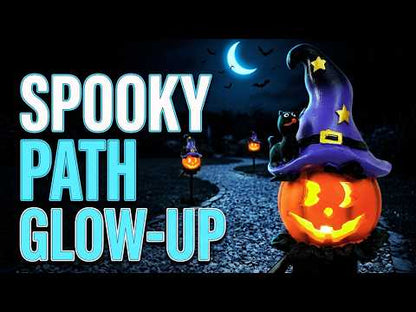 Halloween Outdoor Lights LED – Solar Garden Stake Decorations with Pumpkin, Ghost & Witch-Hat Designs for Spooky Pathway Styling YouTube Video