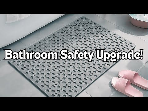 Anti-Slip Shower Mat for Bathroom – Non-Slip Bathtub Mat with Strong Suction Cups, Fast Drain, Safe for Kids & Elderly YouTube Video