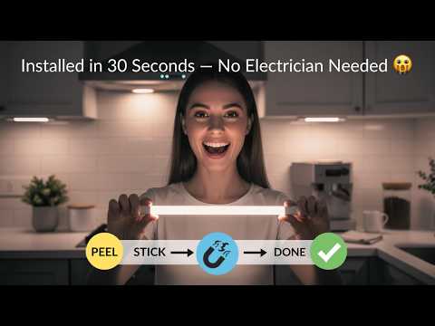 Rechargeable Wireless Magnetic Under Cabinet Lighting With Smart Infrared Motion Sensor for Kitchen, Closet, Stairs & Drawer YouTube Video