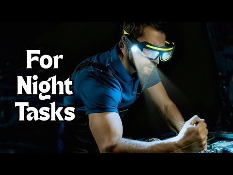 USB Rechargeable Safety Glasses with LED Warning Light – Hands-Free Night Visibility For Working, Running, Camping, Fishing, Cycling & Hiking YouTube Video