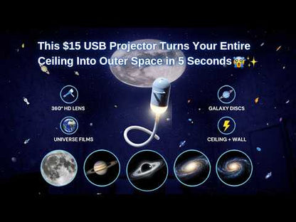 LED Galaxy Projector Night Light | 360° HD Star Projector for Kids Bedroom | Swappable Galaxy Film Discs | Ceiling & Wall Space Projector YouTube Video