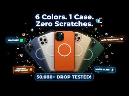 iPhone Silicone Case With Magsafe, Matte Glass Slim Anti-Fingerprint, Anti-Scratch Camera Lens Protector, 6 Colors