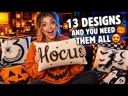 Halloween Pillow Covers 45x45cm, 30x50cm – 13 Designs, Spooky Sofa & Bed Cushion Covers YouTube Video