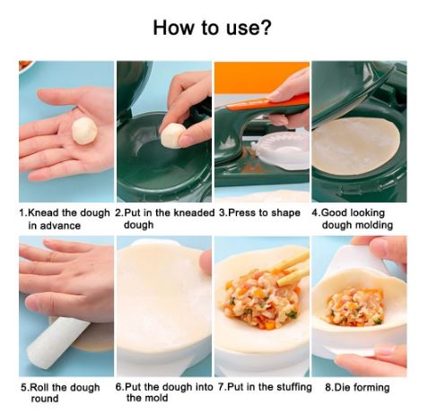 Steps of How to use the Dumpling Maker