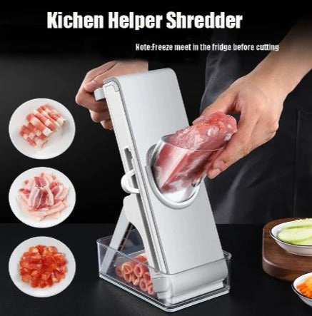 The Multifunctional Vegetable Cutter can cut frozen meat