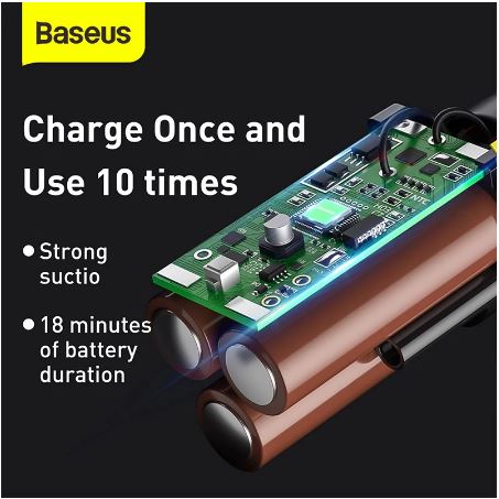 Long Battery Use - Baseus Vacuum Cleaner