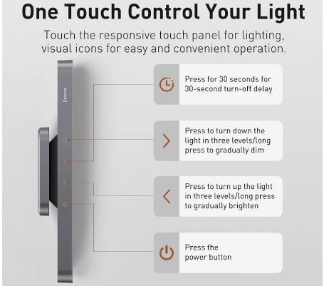 Magnetic Dimming Charging Desk Lamp - Easy Control